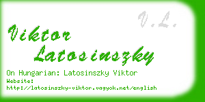 viktor latosinszky business card